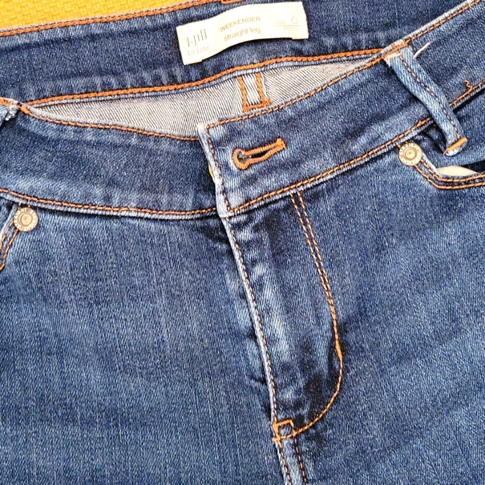 J. Jill Weekender Straight Leg Jeans, Sz 6 Petite